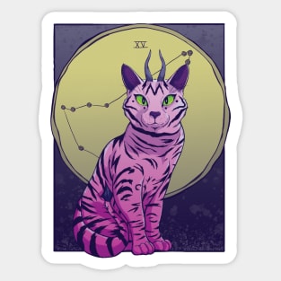 Devil Cat Tarot Sticker